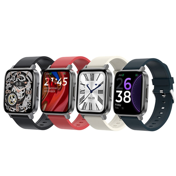 Montre connectée LOANIY F60 avec détection de température corporelle (1,7 pouce), bleu, noir, rouge, gris